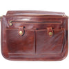 Leather briefcase in two compartments with double pockets on the front-3