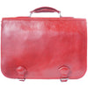Leather briefcase in two compartments with double pockets on the front-28