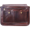 Leather briefcase in two compartments with double pockets on the front-23