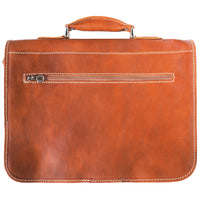 Leather briefcase with two compartments-9