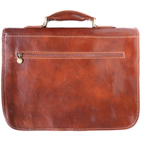 Leather briefcase with two compartments-19