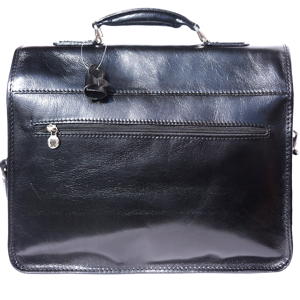 Leather briefcase with Laptop compartment inside-24