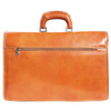 Genuine leather briefcase with three compartments-2