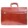 Genuine leather briefcase with three compartments-7