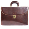 Genuine leather briefcase with three compartments-30