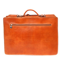 Leather briefcase Business class with two compartments-8