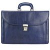 Leather Business Briefcase Beniamino with front pocket-37