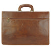 Leather Business Briefcase Beniamino with front pocket-18