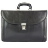 Leather Business Briefcase Beniamino with front pocket-36