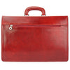 Leather Business Briefcase Beniamino with front pocket-24