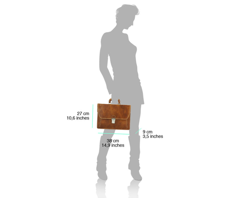 Corrado Leather Briefcase-4