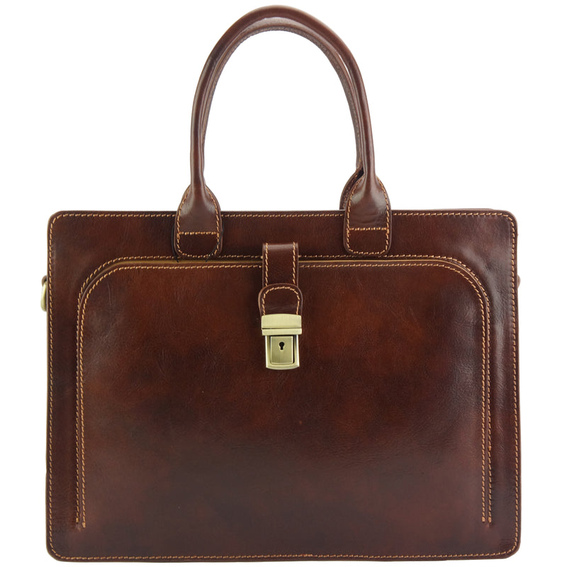 Giacinto Brown leather business bag