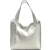 Zoe leather shoulder bag in white