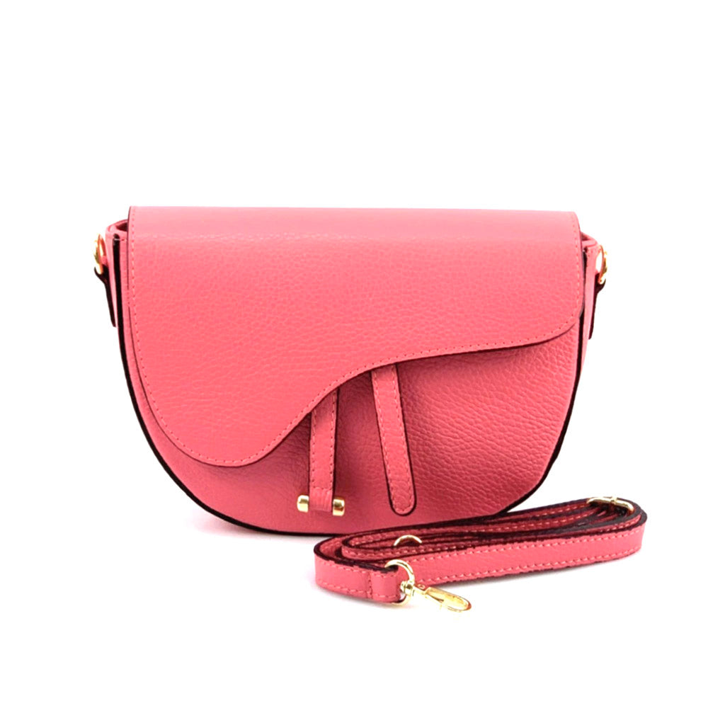 Miriam leather Cross-body bag in Salmon Pink