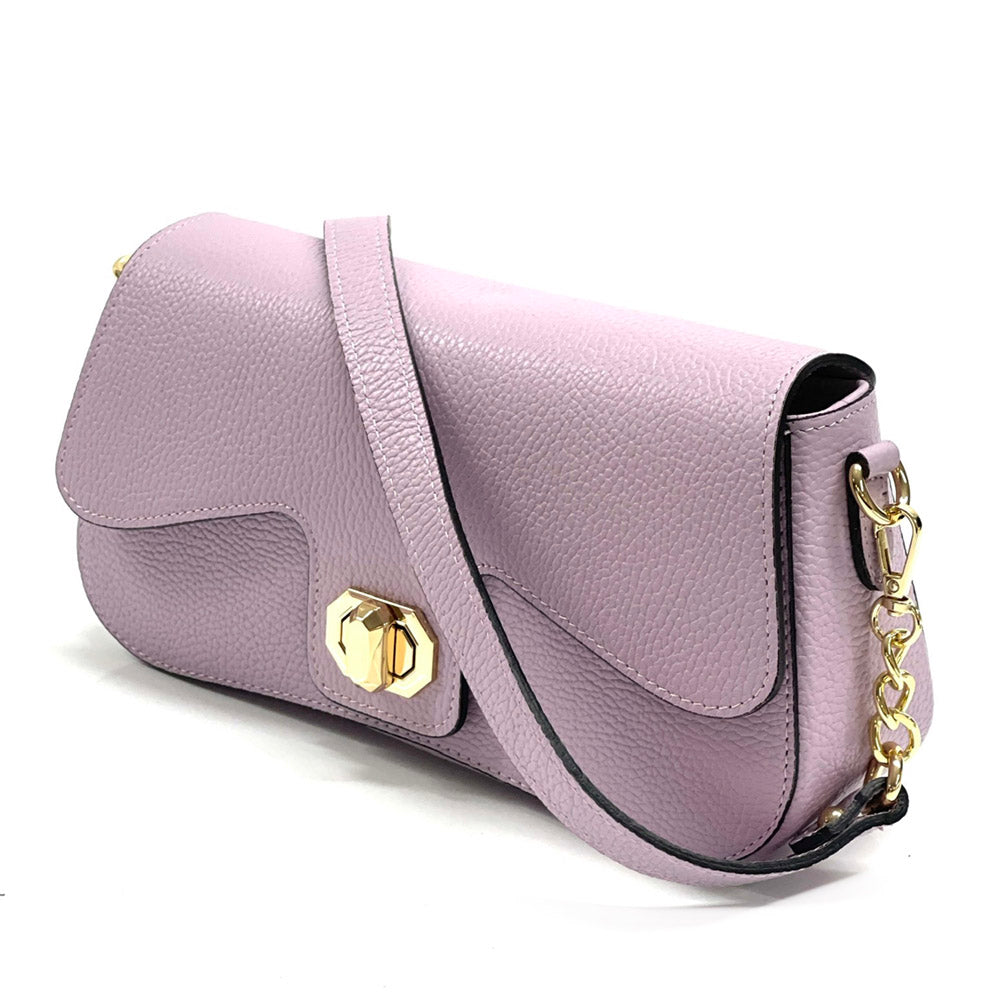 Fatima leather bag in lavender