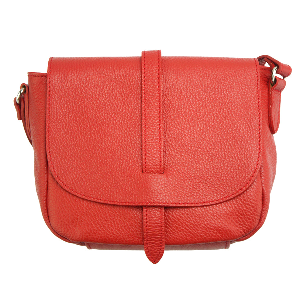Stella leather crossbody bag in red