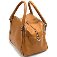 Maica Leather Boston Bag-17