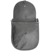 Interior view of the Elisa cross-body bag in grey showing button closure
