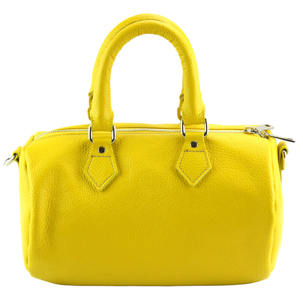 Moira T Leather handbag in bright yellow