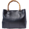 Front view of Fabrizia Tuscany Leather Handbag in black