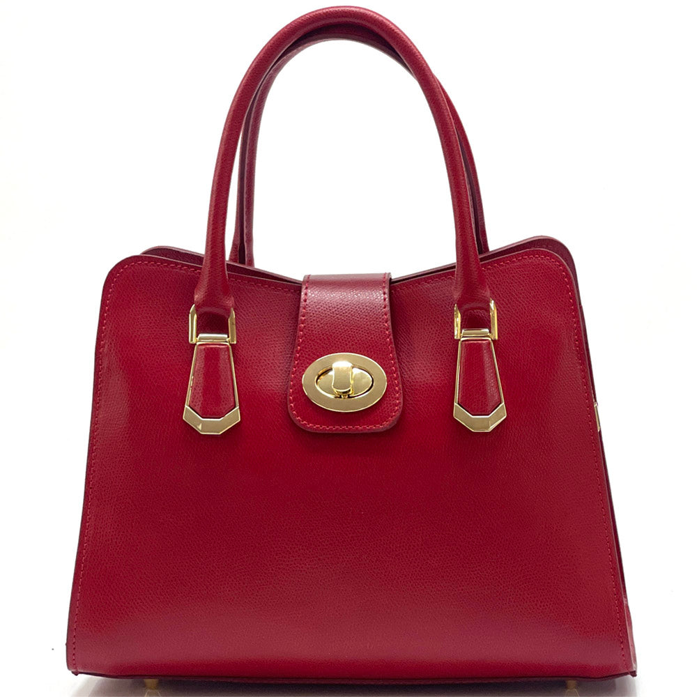 Clarissa red leather bag