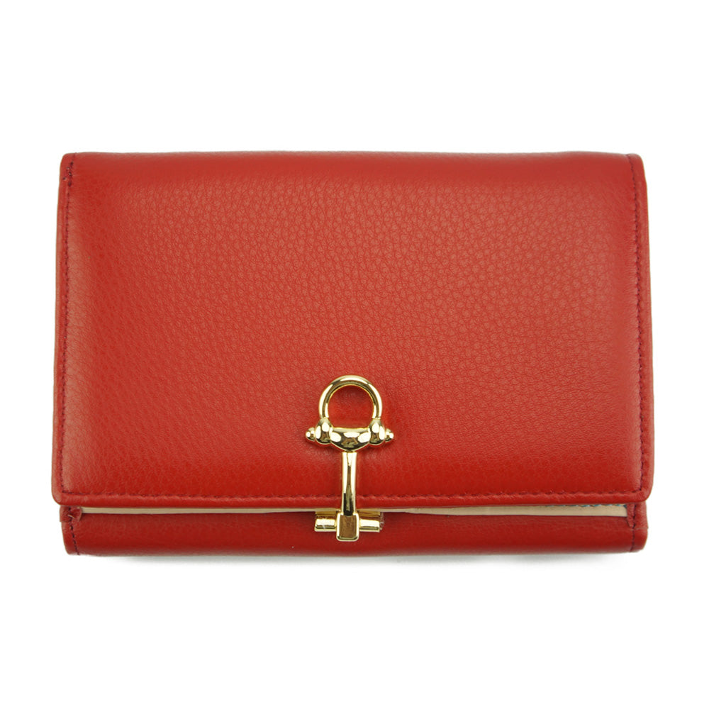 Red Italian Leather Wallet