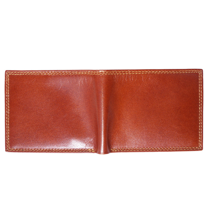 Gino V Men's tan leather wallet - back view