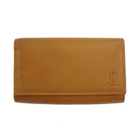 Iris leather wallet-27Women's Slim Leather Wallet in Tan