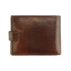 Back view of the Martino V leather wallet in brown