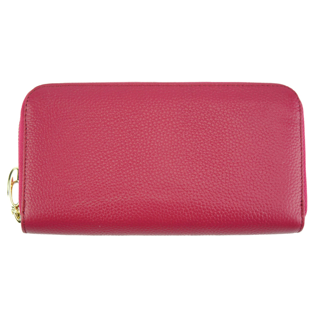 Zippy D women's leather wallet in red