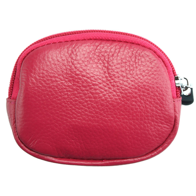 Soft leather coin purse with zip-8