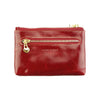 Red Sarah Leather Coin Purse. Slim design, secure zip closure & multiple compartments. Italian leather.