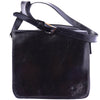 Christopher Black Leather Messenger Bag - Leather Italiano