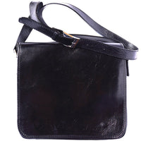 Christopher Black Leather Messenger Bag - Leather Italiano